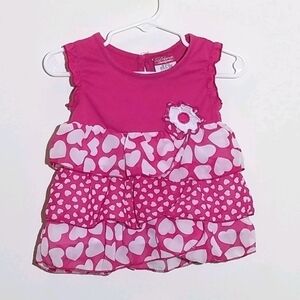 Diva Layer Tiered Heart Ruffle Shirt 18m